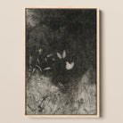 Butterflies - William Baxter Closson Framed Canvas, 12x18’’ / 31x46cm / Natural Floating Frame, Framed Monochrome Nature Painting