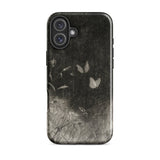 Butterflies - William Baxter Closson Phone Case Iphone 16 Plus / Gloss Black Phone Case Delicate Monochrome Illustration Two Butterflies
