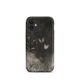Butterflies - William Baxter Closson Phone Case Iphone 12 Mini / Matte Black Phone Case Distressed Monochrome Design Delicate White William