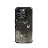 Butterflies - William Baxter Closson Phone Case Iphone 15 Pro / Gloss Black Phone Case Distressed Vintage-style Design Delicate White