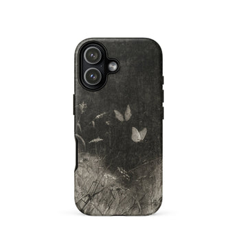 Butterflies - William Baxter Closson Phone Case Iphone 17 / Matte Black Phone Case Distressed Vintage-style Illustration Two Pale William
