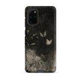 Butterflies - William Baxter Closson Phone Case Samsung Galaxy S20 Plus / Matte Black Phone Case Monochrome Illustration Butterflies Wild