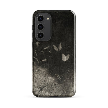 Butterflies - William Baxter Closson Phone Case Samsung Galaxy S23 Plus / Gloss Black Phone Case Monochrome Illustration Butterflies