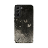 Butterflies - William Baxter Closson Phone Case Samsung Galaxy S22 Plus / Gloss Black Phone Case Monochrome Illustration Butterflies