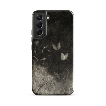 Butterflies - William Baxter Closson Phone Case Samsung Galaxy S22 Plus / Gloss Black Phone Case Monochrome Illustration Butterflies