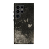 Butterflies - William Baxter Closson Phone Case Samsung Galaxy S24 Ultra / Matte Black Phone Case Monochrome Illustration Butterflies