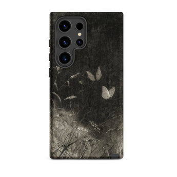 Butterflies - William Baxter Closson Phone Case Samsung Galaxy S24 Ultra / Matte Black Phone Case Monochrome Illustration Butterflies