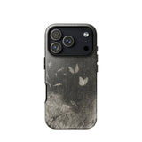 Butterflies - William Baxter Closson Phone Case Iphone 17 Pro / Gloss Black Phone Case Monochrome Illustration Butterflies Wildflowers
