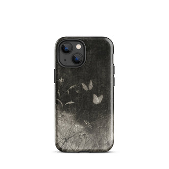 Butterflies - William Baxter Closson Phone Case Iphone 13 Mini / Gloss Black Phone Case Subtle Monochromatic Design Delicate Butterflies