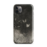 Butterflies - William Baxter Closson Phone Case Iphone 11 Pro Max / Gloss Black Textured Phone Case Monochrome Illustration Butterflies