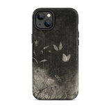 Butterflies - William Baxter Closson Phone Case Iphone 14 Plus / Matte Black Textured Phone Case Monochrome Illustration Butterflies Wild