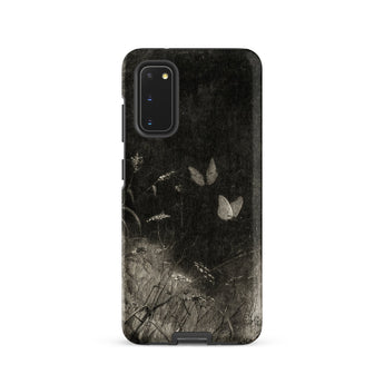Butterflies - William Baxter Closson Phone Case Samsung Galaxy S20 / Matte Black Phone Case Vintage-style Illustration Delicate White