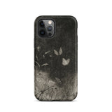 Butterflies - William Baxter Closson Phone Case Iphone 12 Pro / Matte Black Phone Case Vintage-style Illustration Delicate White