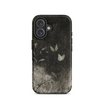 Butterflies - William Baxter Closson Phone Case Iphone 16 / Matte Black Phone Case Vintage-style Illustration Delicate White Butterflies
