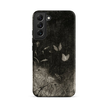 Butterflies - William Baxter Closson Phone Case Samsung Galaxy S22 Plus / Matte Black Phone Case Vintage-style Illustration Two White