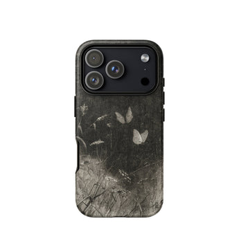 Butterflies - William Baxter Closson Phone Case Iphone 17 Pro / Matte Black Phone Case Vintage-style Illustration White Butterflies