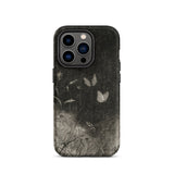 Butterflies - William Baxter Closson Phone Case Iphone 14 Pro / Matte Dark Textured Phone Case Subtle Monochromatic Illustration