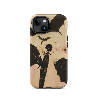 Butterfly Effect - Surreal Metamorphosis Art Iphone Case, 15 / Matte, Phone Case Bat-themed Design