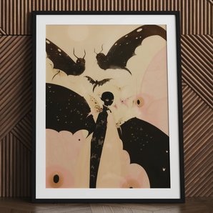 Schmetterlingseffekt - surrealer Metamorphose Art Print