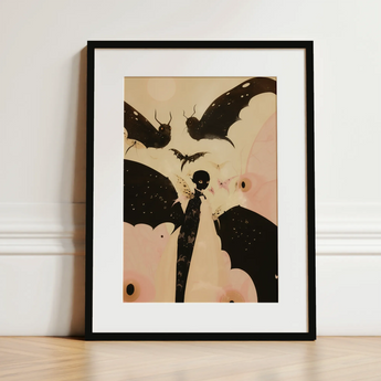 Butterfly Effect - Surreal Metamorphosis Art Print / Canvas, 12x16’’ / 31x41cm / Black Frame / Matboard, Posters Prints & Visual Artwork,