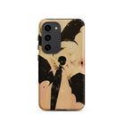 Butterfly Effect Surreal Metamorphosis Art Samsung Case, Galaxy S23 / Matte, Phone Case Stylized Illustration Dark Winged Figure Surrounded