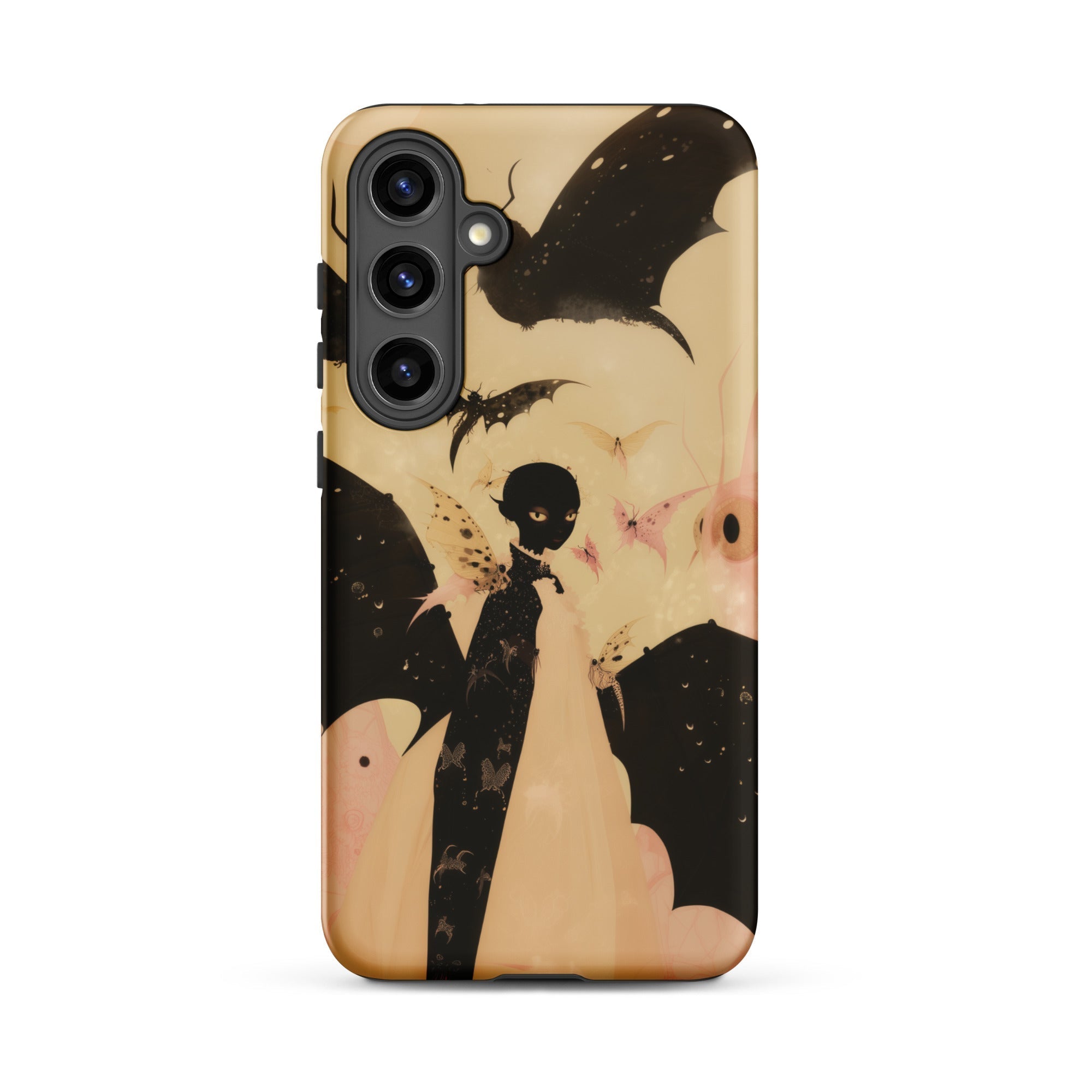 Butterfly Effect Surreal Metamorphosis Art Samsung Case, Galaxy S24 Plus / Matte, Phone Case Dark Gothic Art Print Bats Mysterious
