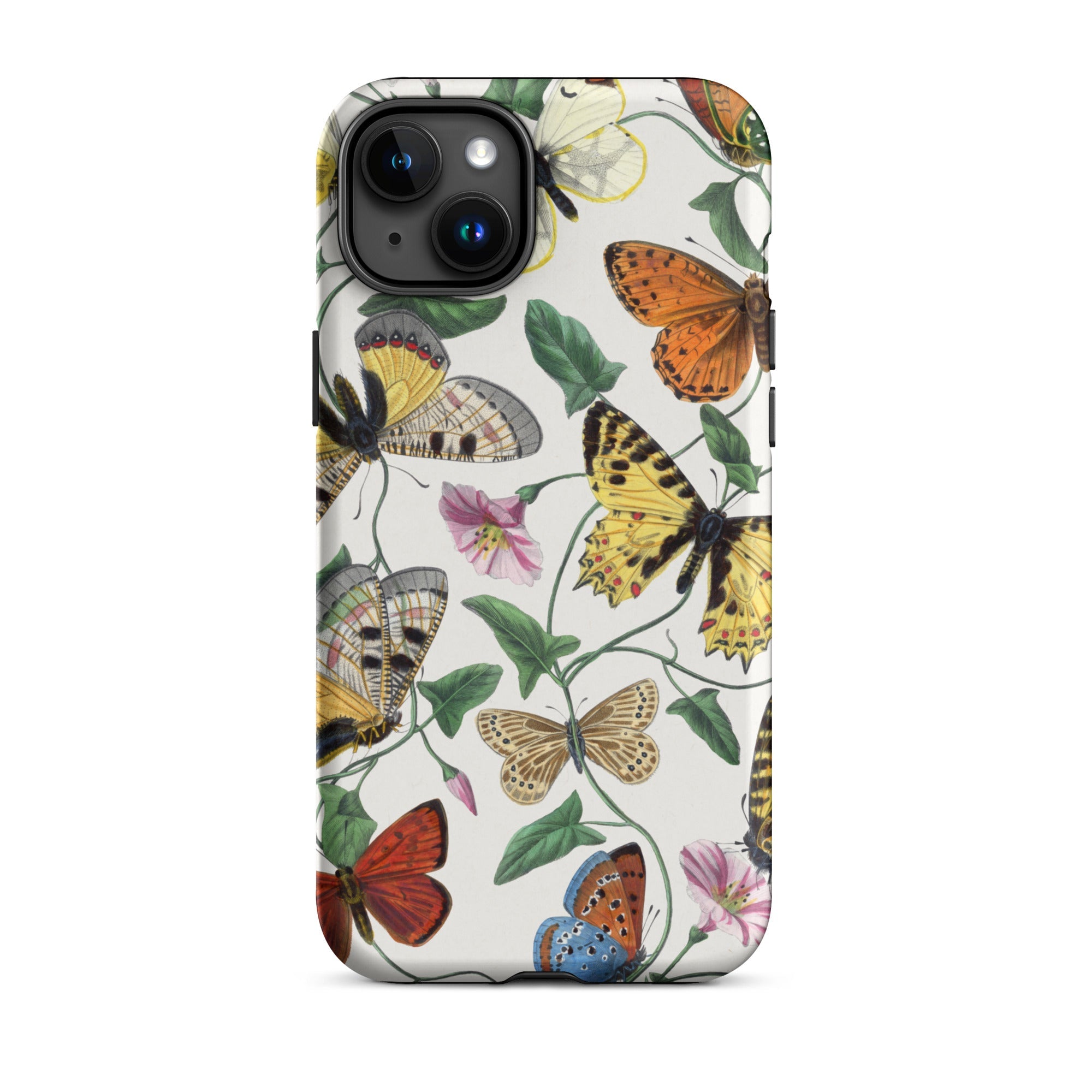Butterfly & Moth - Paul Gervais Iphone Case, 15 Plus / Matte, Butterfly-patterned Phone Case