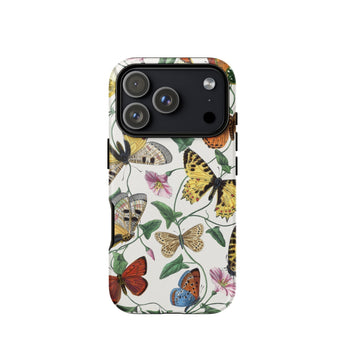 Butterfly & Moth - Paul Gervais Phone Case Iphone 17 Pro / Matte 12 Max Design Black, Wings Open, Mobile Cases