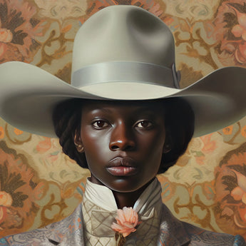 Caesar - Gay Black Cowboy Dandy Art Print - Posters Prints & Visual Artwork - Aesthetic Art
