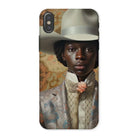 Caesar - Gay Black Cowboy Iphone Case, x / Matte, Phone Case Portrait Person White Hat Floral Jacket