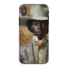 Caesar - Gay Black Cowboy Iphone Case, Xs / Matte, Phone Case Portrait Person White Hat Floral Jacket