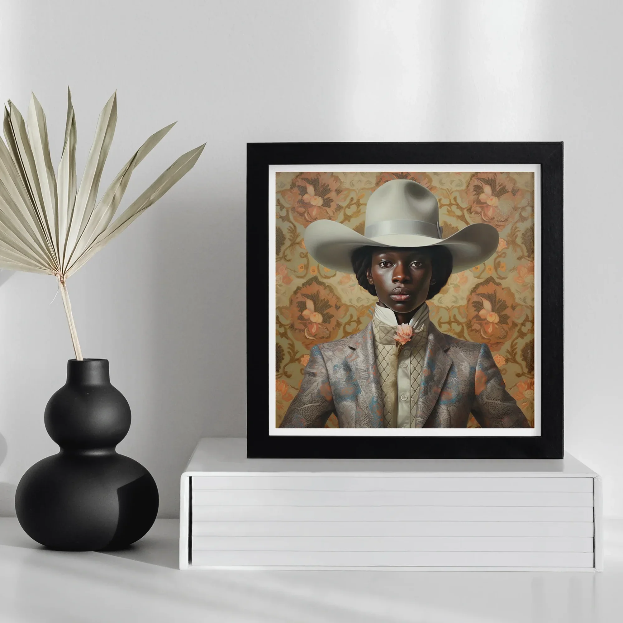 Caesar - Gay Black Dandy Cowboy Art Print 16’’x16’’ Posters Prints & Visual Artwork