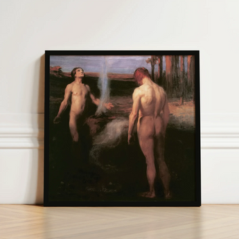 Cain and Abel - Laszlo Hegedus Art Print / Canvas Black-framed Reproduction Painting Creation John Singer Sargent László Hegedűs,