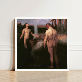 Cain and Abel - Laszlo Hegedus Art Print / Canvas White-framed Reproduction Painting Creation John Singer Sargent László Hegedűs,
