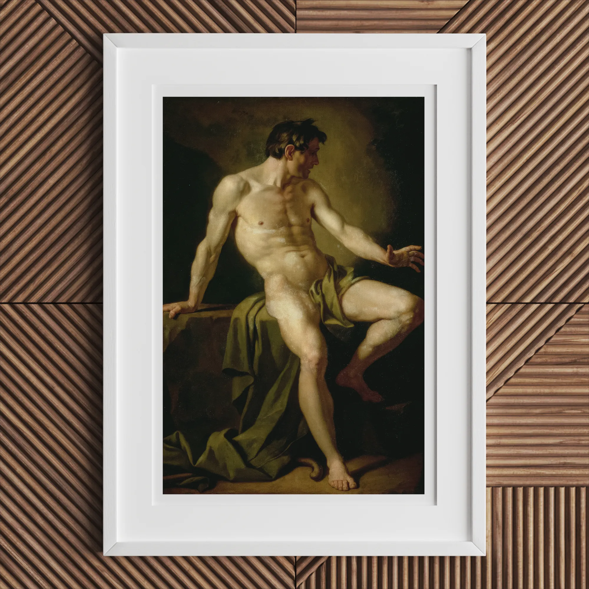 Cain Anton Losenko Art Print, Framed Painting Male Nude