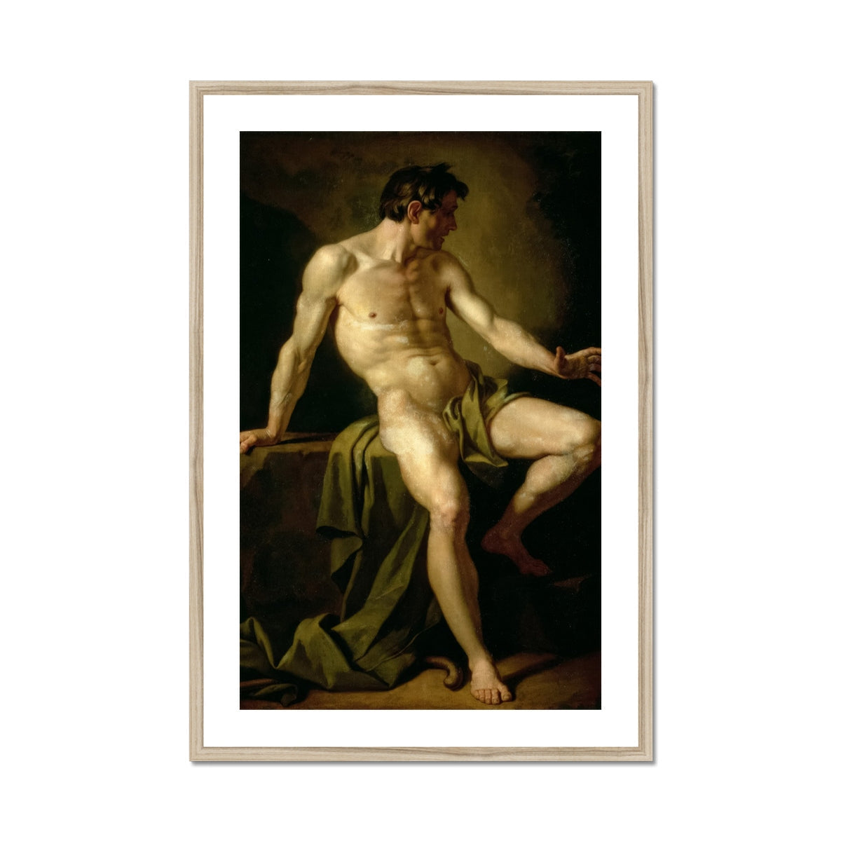 Cain Anton Losenko Art Print, Framed Painting Male Nude