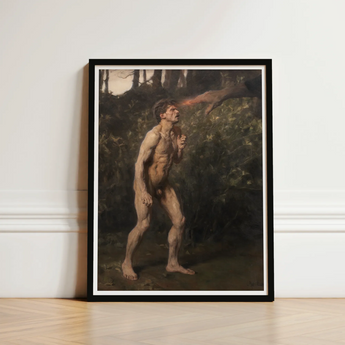Cain - Julius Paulsen Fine Art Print / Canvas Black-framed Muscular Nude Male Figure Outdoor, Advances, Prints