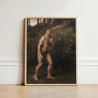 Cain - Julius Paulsen Fine Art Print / Canvas Framed Classical Painting Nude Male Figure Forest Rendered, Advances, Prints