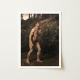 Cain - Julius Paulsen Fine Art Print / Canvas Framed Classical-style Painting Nude Male Figure Forest, Advances, Prints