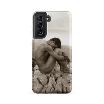 Cain - Wilhelm Von Gloeden Gay Phone Case Samsung Galaxy S21 Fe / Matte Sepia-toned Phone Case Classic Painting Nude Man Rocks Wilhelm