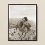 Cain - Wilhelm Von Gloeden Gay Photography Art Print / Canvas, 12x16’’ / 31x41cm / Black Frame, Posters Prints & Visual Artwork, Toby Leon