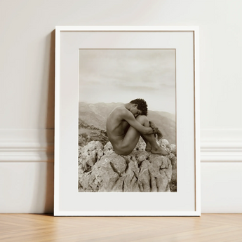 Cain - Wilhelm Von Gloeden Gay Photography Art Print / Canvas, 12x16’’ / 31x41cm / White Frame / Matboard, Posters Prints & Visual Artwork,