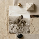 Cain - Wilhelm Von Gloeden Gay Photography Art Print / Canvas Black-and-white Photographic Nude Figure Curled Rocky Terrain, Prints