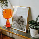 Cain - Wilhelm Von Gloeden Gay Photography Art Print, Vintage Black White Photograph Gold Frame