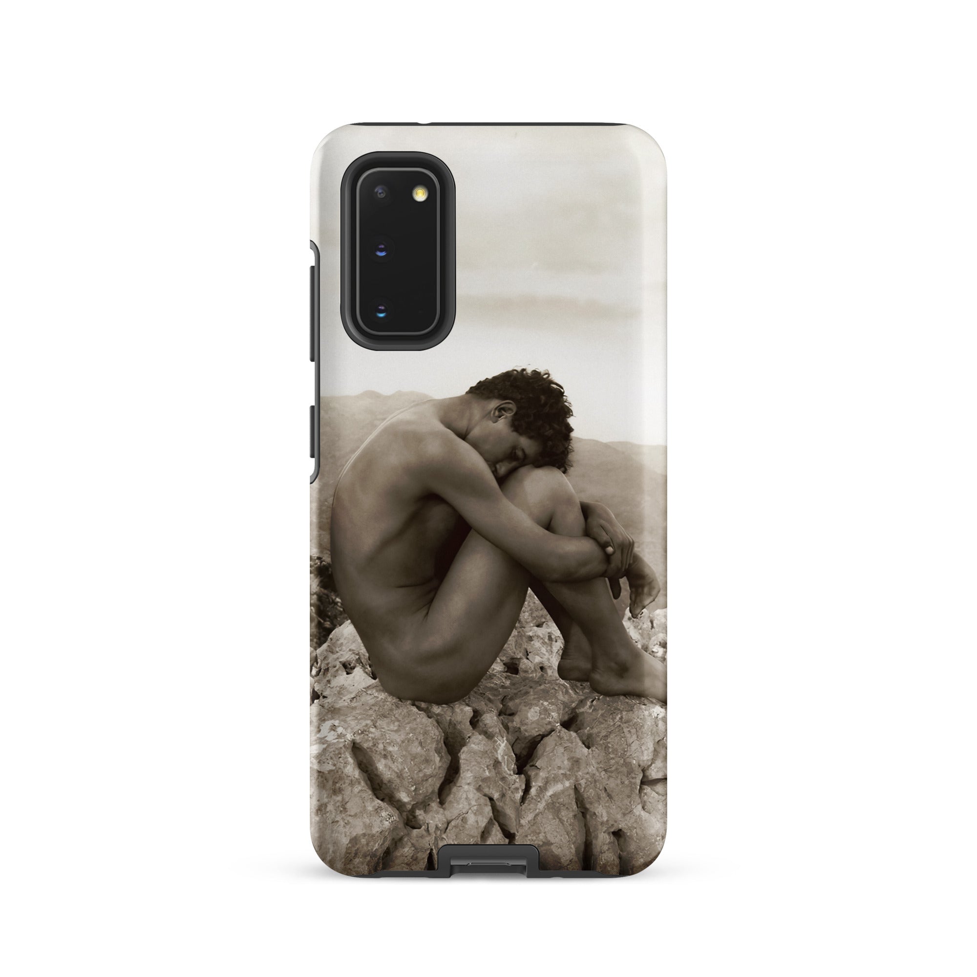 Cain Wilhelm Von Gloeden Gay Samsung Case, Galaxy S20 / Matte, Smartphone Case Sepia Toned Person Curled Rocks