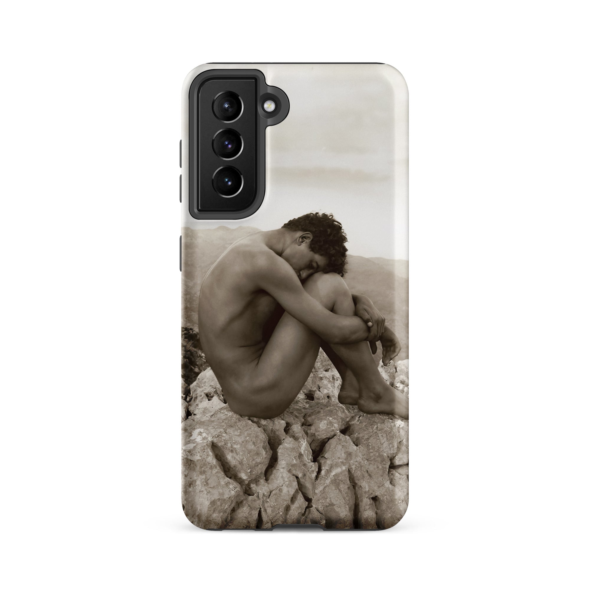 Cain Wilhelm Von Gloeden Gay Samsung Case, Galaxy S21 Fe / Matte, Clear Phone Case Black White Nude Figure Seated