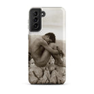 Cain Wilhelm Von Gloeden Gay Samsung Case, Galaxy S21 Plus / Matte, Phone Case Sepia Toned Nude Figure Huddled Rocks