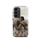 Cain Wilhelm Von Gloeden Gay Samsung Case, Galaxy S23 / Matte, Phone Case Sepia Toned Nude Figure Seated Rocks