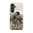 Cain Wilhelm Von Gloeden Gay Samsung Case, Galaxy S25 Plus / Matte, Smartphone Case Sepia Toned Nude Figure Seated Rocks