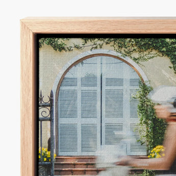 Light Wood-framed Canvas Print Serene Arched Window White Hoi An’s Unesco-protected Streets, Elevates Street Photography, Art
